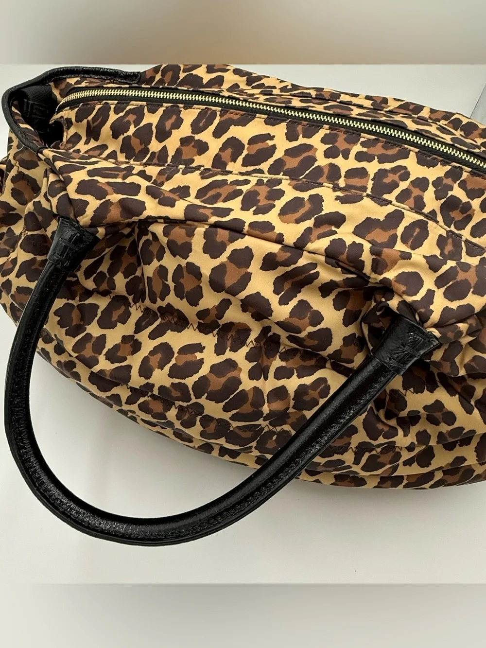 Kate Spade Leopard Stevie Nylon Diaper Bag